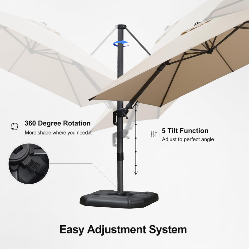 304cm Cantilever Parasol, Beige