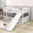 Harveen Wooden Bunk Bed with Slide and Fence by Harriet Bee-971127360-971127421