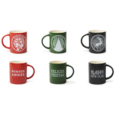 Christmas Stamp Stoneware Coffee Mug