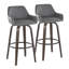 Tabouret de bar et de comptoir à hauteur fixe Cassiopeia avec pieds en bois cintré-94885243-94885244-94885248