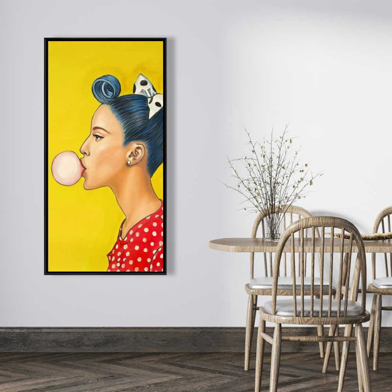 Rétro avec une belle queue de cheval - Toile Pop Art | Décoration intérieure