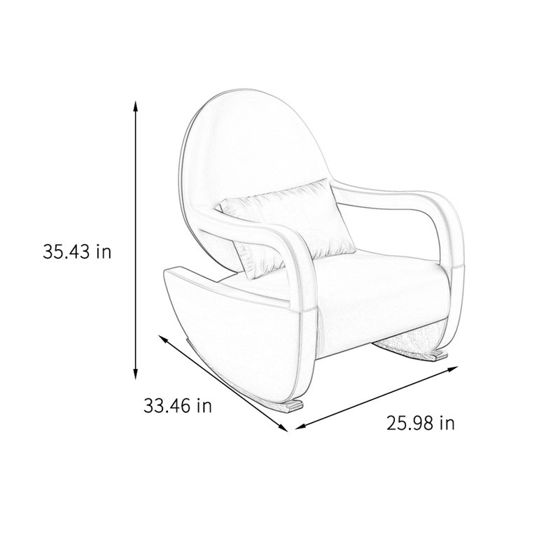 Chaise berçante Fashion Creative Home Casual, Noir, noir, noir, noir
