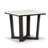 Fana Side End Table, White Marble Top, 24 Inch Square, Espresso Brown
