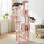 Arbre à chat de 70,87 po de hauteur, grand chat, avec corde en sisal, sur 6 niveaux-282400738