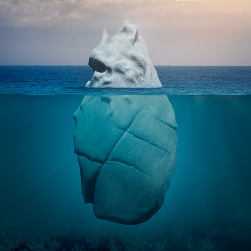 View Of Iceberg - Wrapped Canvas Print, 30cm H x 30cm W x 3.8cm D