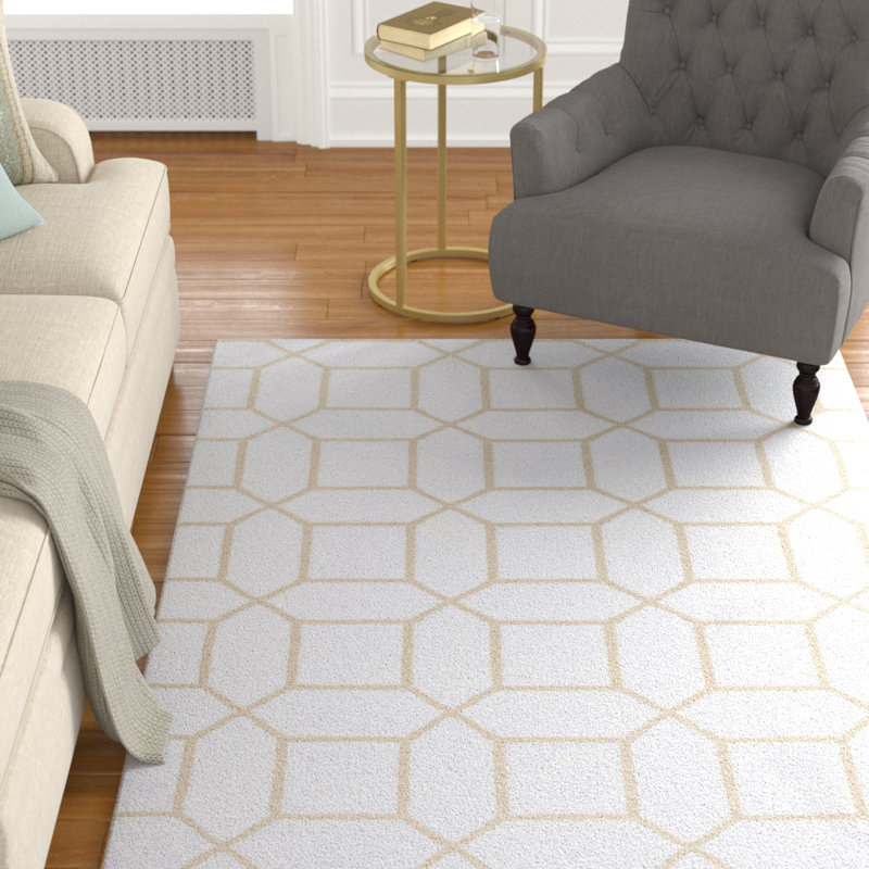 Tapis intérieur / extérieur gris géométrique tissé à la main, Rectangle 9 pi x 13 pi