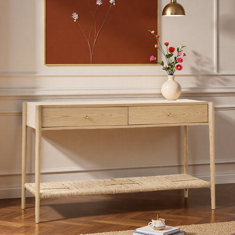  Liam 47.2 Console Table, Natural Wood