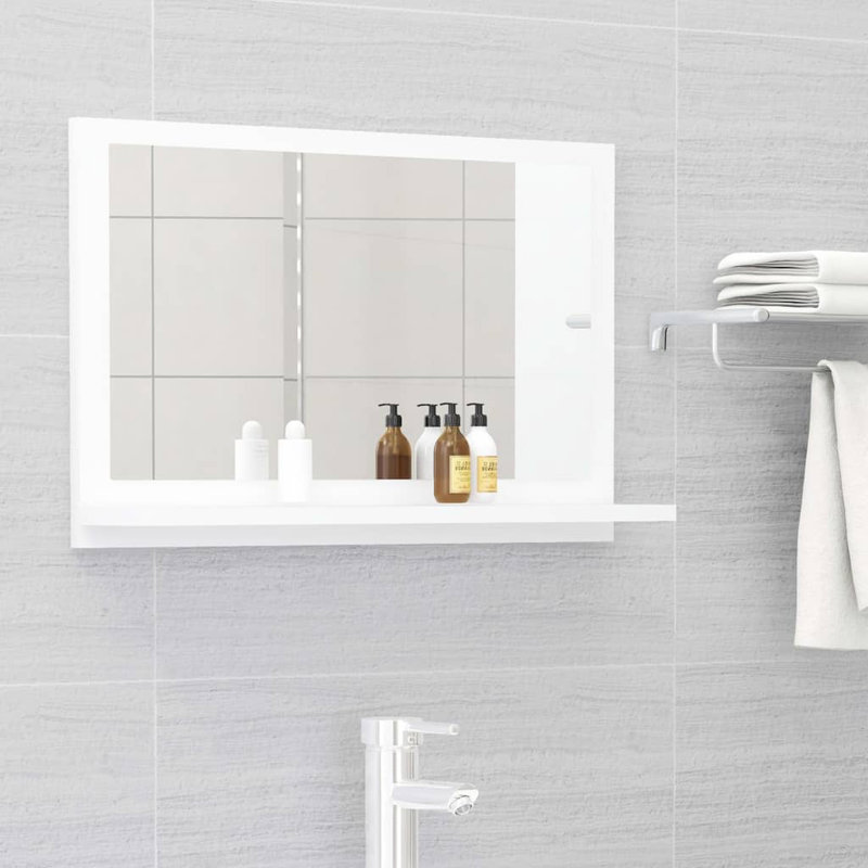 Miroir de salle de bain, Blanc, 14,6 po x 23,6 po