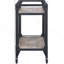 Rustic Oak & Charcoal Finish Serving Cart