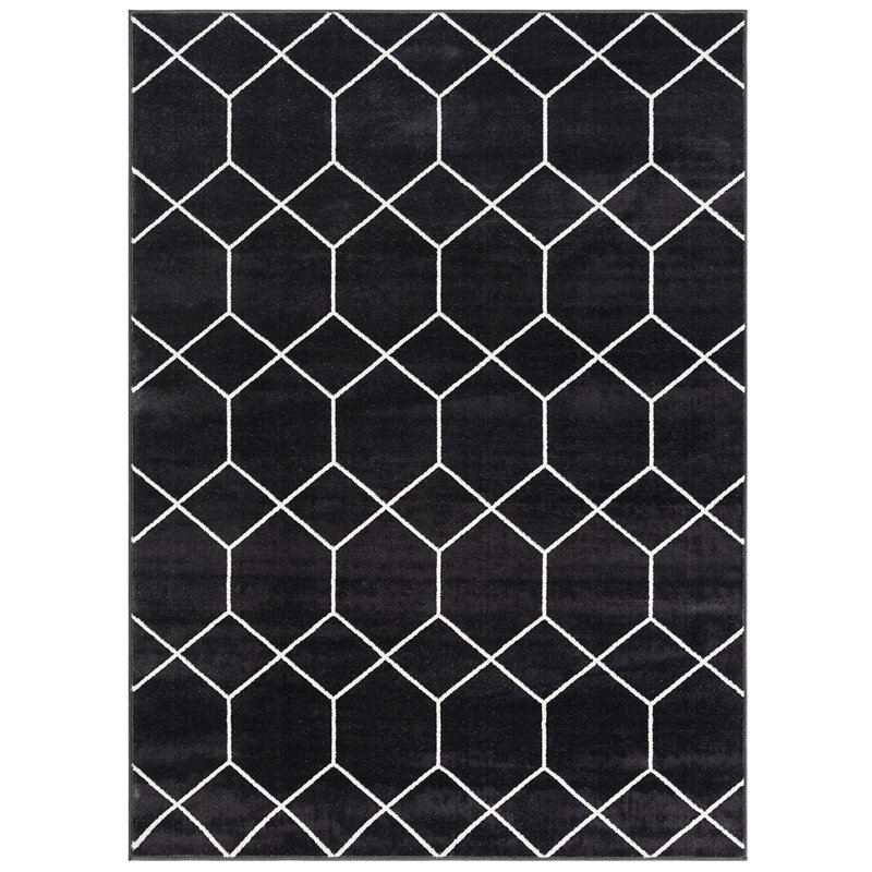 Tapis tissé à motif géométrique Trellis