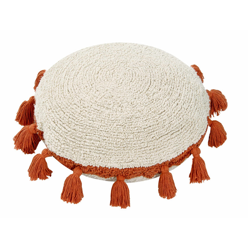 Housse et insert de coussin décoratif circulaire, Terre cuite