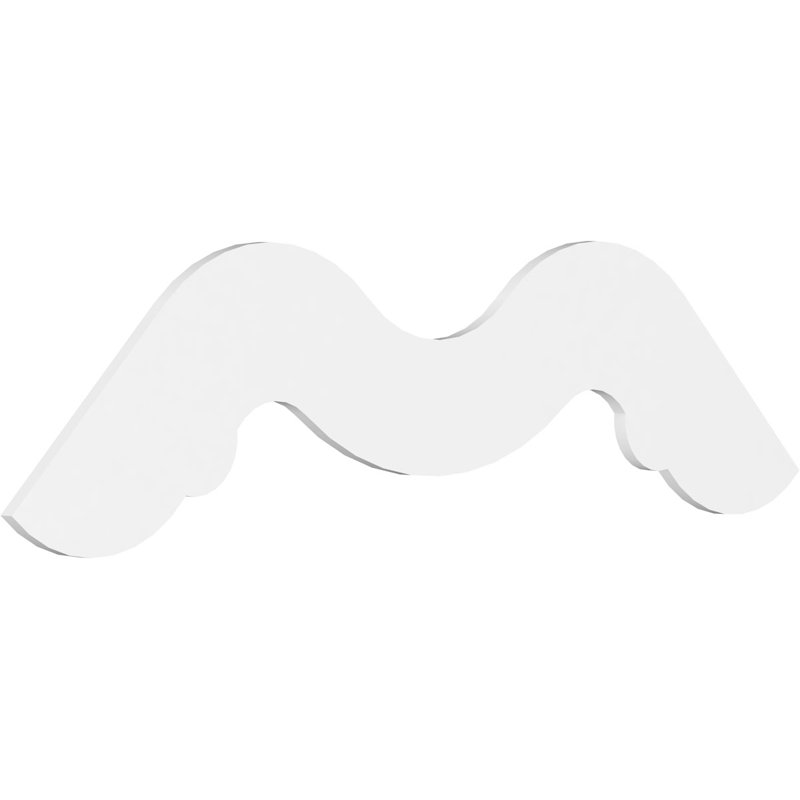 Pignon en PVC de qualité architecturale Midway, H 36 po x l 72 po x P 1 po, 12 / 12