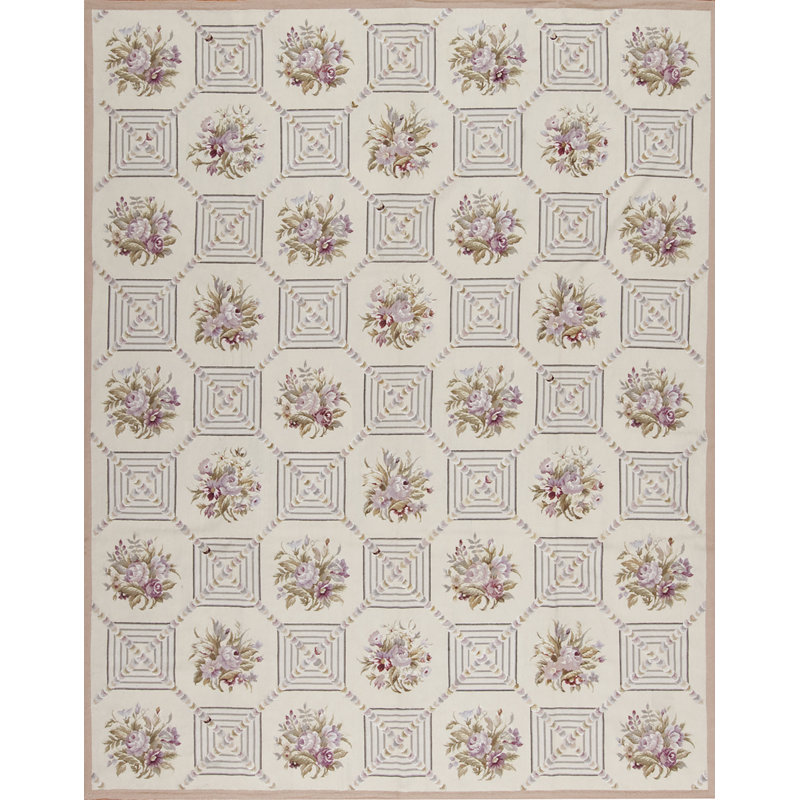 Highland Needleworks Flatweave Wool Area Rug, Rectangle 9' x 12'