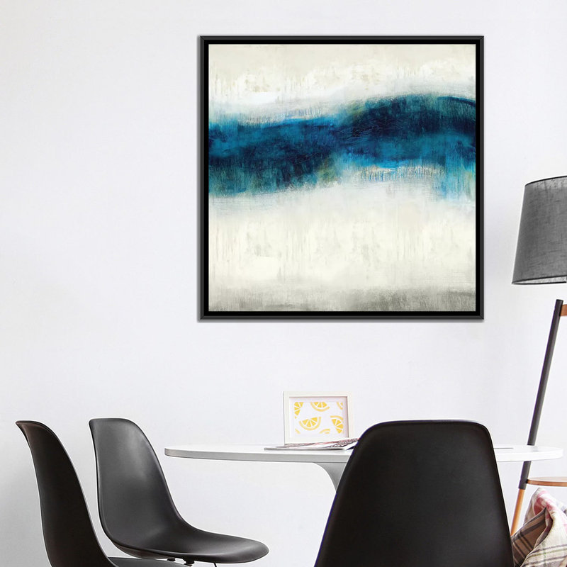 «Emerge II», reproduction sur toile, H 18 po x l 18 po x P 1,5 po, Toile avec cadre noir, Pas de tapis