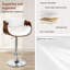 Upholstered Adjustable Height Counter Stool with Solid Wood Frame