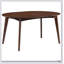 Ensemble de salle à manger 5 pièces Linnea en noyer foncé avec table spacieuse et chaises confortables, parfait pour les réunions de famille et les invités.
