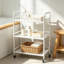 Chariot utilitaire roulant robuste pour l'organisation de la cuisine, du bureau et de la maison, chariot de rangement à 3 niveaux en maille métallique avec poignées latérales et roues robustes verrouillables