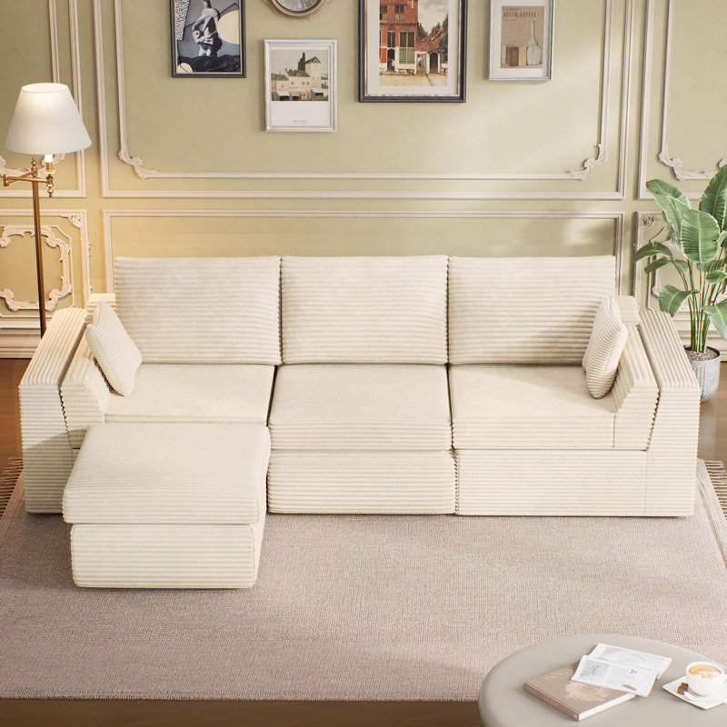106.6" Modular Sectional Sofa With Chaise