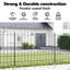Clôture de jardin vidaXL 4 pièces grise 66,93 x 84,65 po en acier thermolaqué