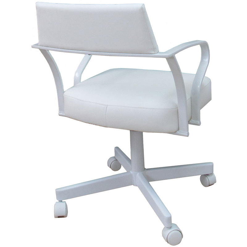 Chaise pivotante en métal Itzuri, Blanc, Blanc