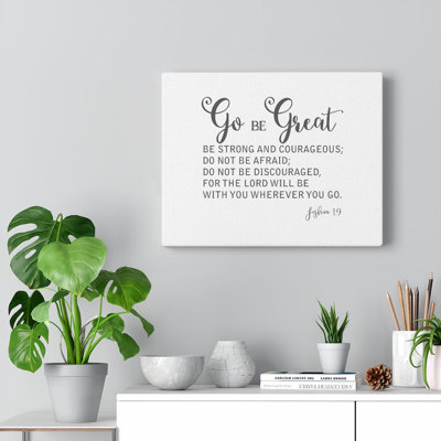 Go Be Great Christian Wall Art Bible Verse Print Ready to Hang