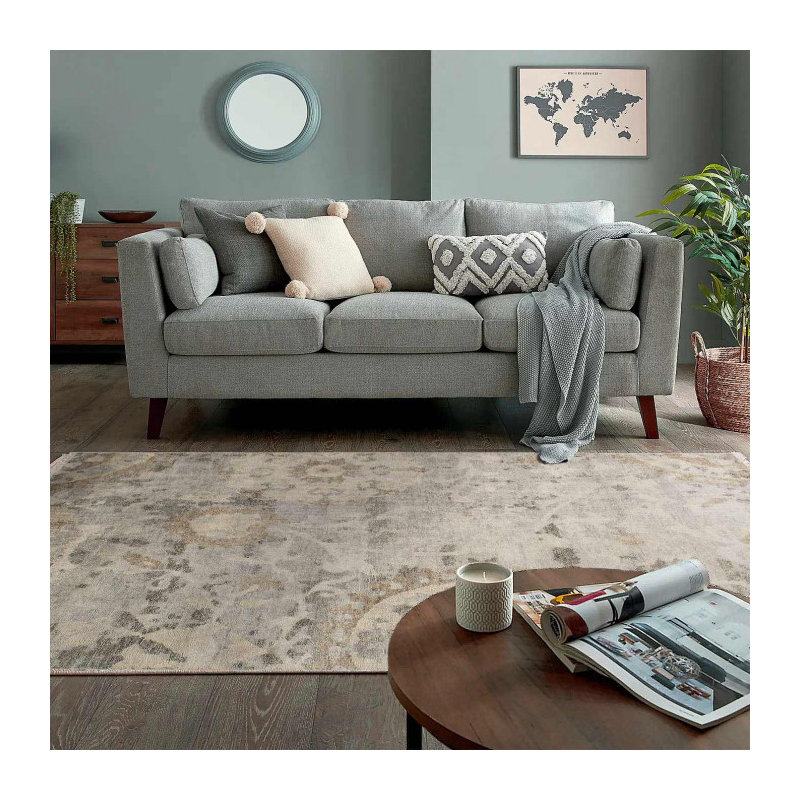 Tapis gris en laine d'agneau Grimstad One-of-a-Kind