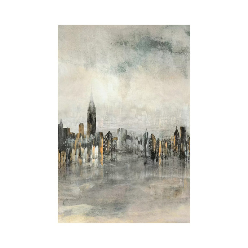 City Lights par Susan Jill - peinture sur toile tendue, H 26 po x l 18 po x 1,5 po