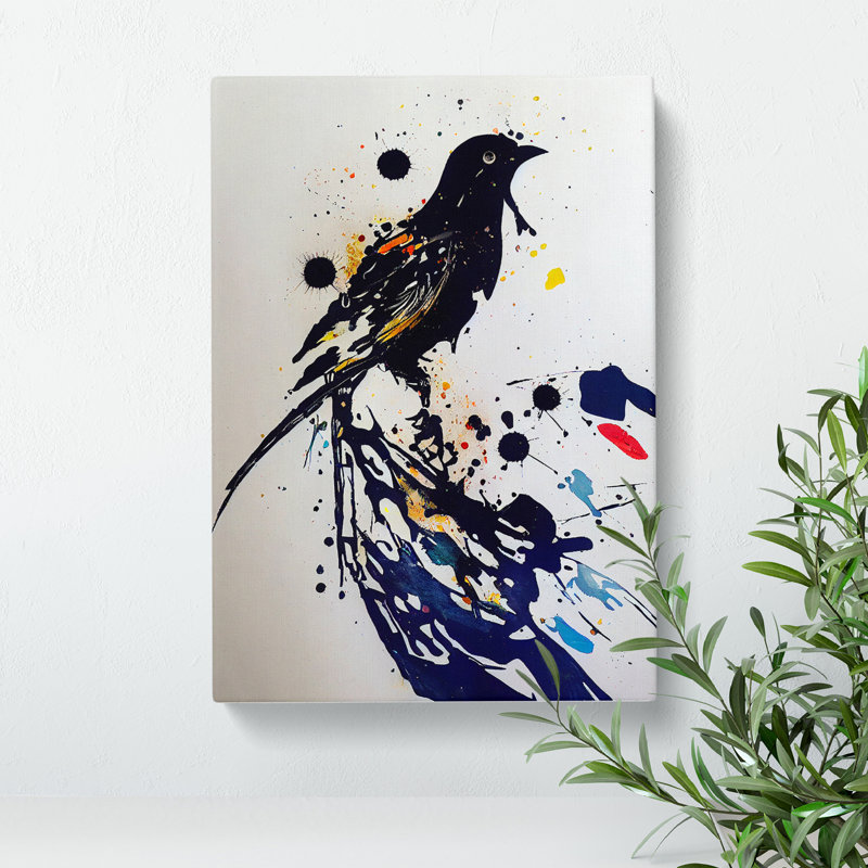 Bird Splash No.1 - Wall Art, Wrapped Canvas, 76cm H x 50cm W x 3cm D, No Matte
