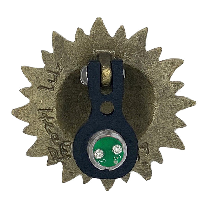 Smiling Sunface Push Button, Brass