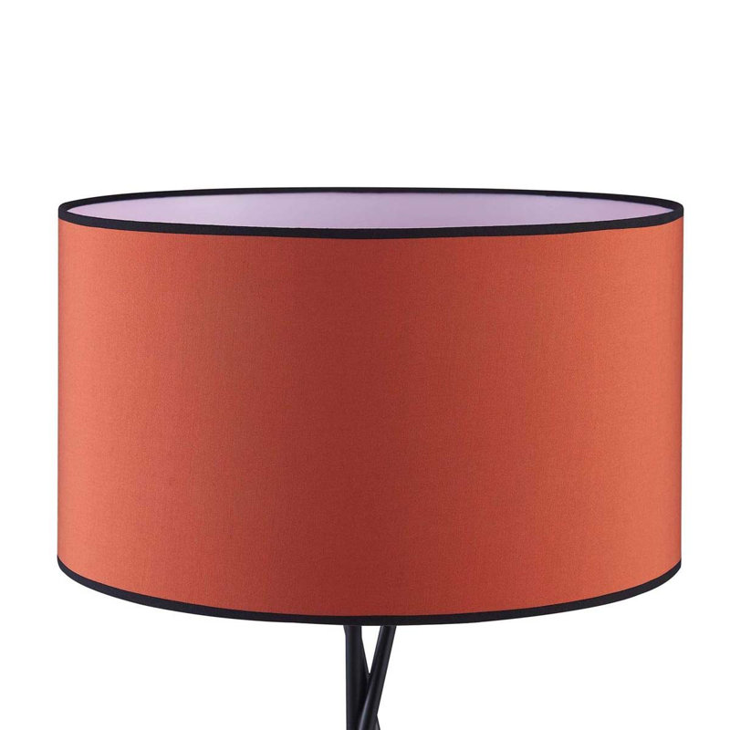 Ritwik 150cm Tripod Floor Lamp, Satin Black, Terracotta
