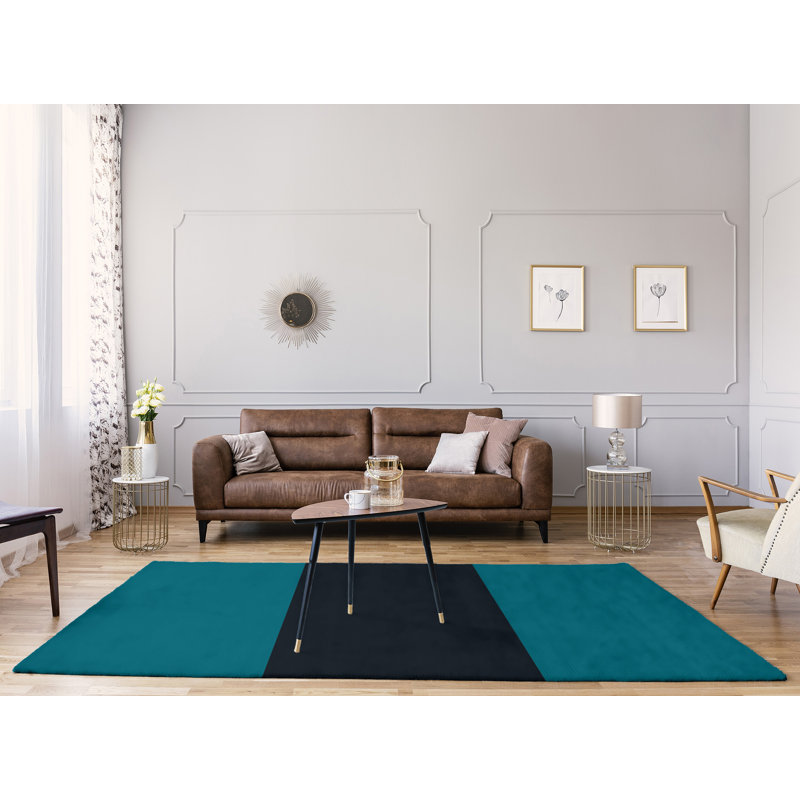 Tapis en poly à rayures de football jacksonville, Rectangle 9 pi x 12 pi