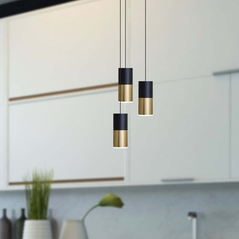 Grecia 3 - Light Cluster Pendant, Black/Brass