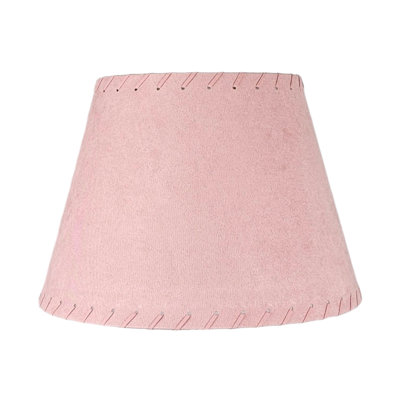 RDI Sophia Collection Lampshade, Suede Fabric w/ Whipstitch Laced Trim, 8x13x9 Inch, 2CT