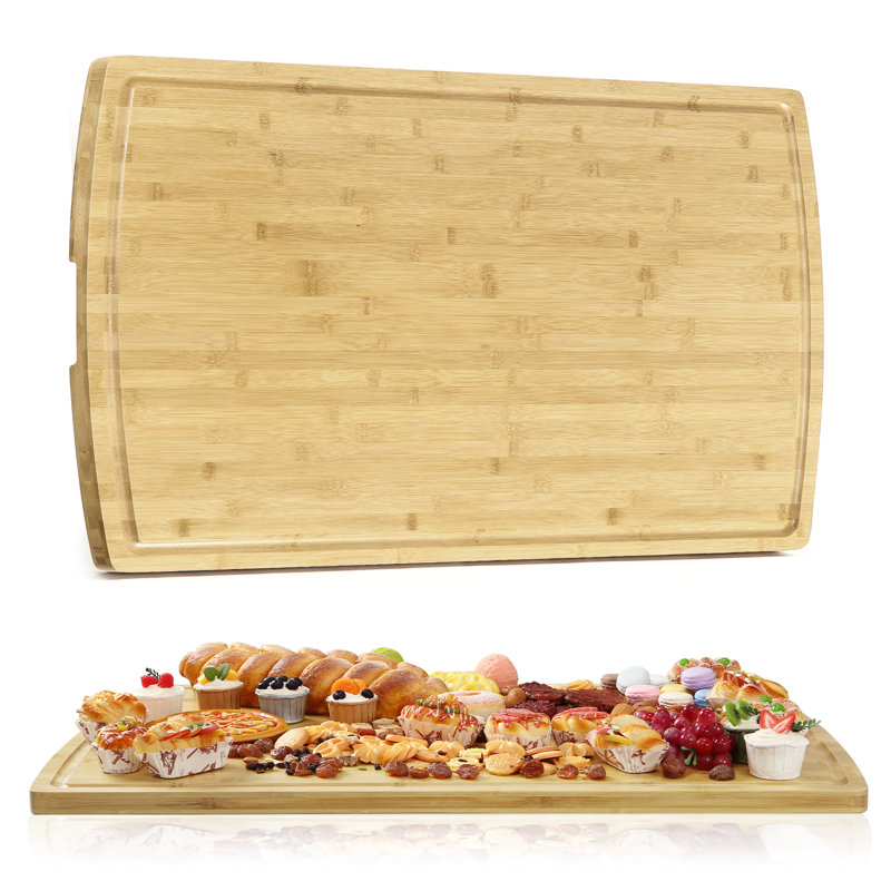 Planche à découper 36 po x 24 po, planches à découper en bambou pour la cuisine, très grand couvercle de poêle à bois