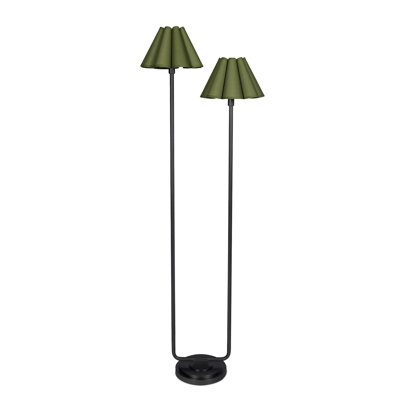 Lampe sur pied Polly (avec abat-jour festonné)
