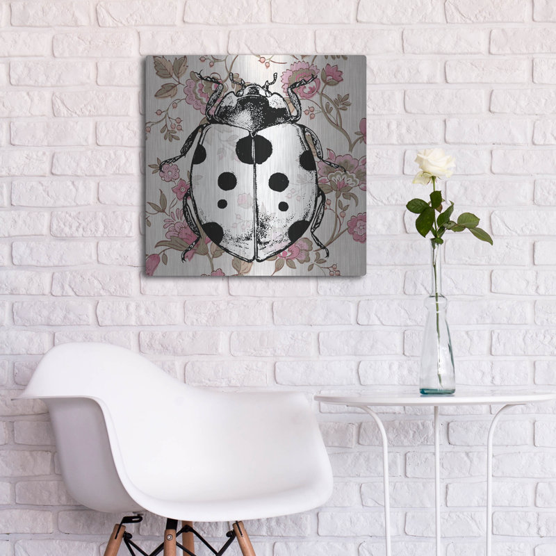 "Coccinelle, papier peint carré" par Dean Russo, H 24 po x l 24 po