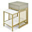Ensemble de 2 tables basses gigognes avec tablette et tiroir