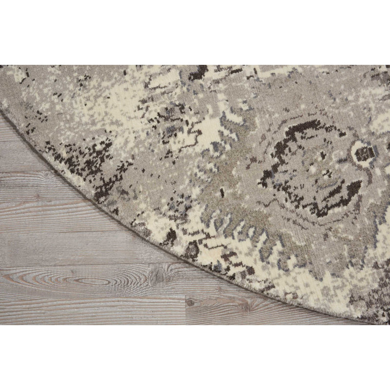 Idaville Abstract Indoor Rug, Round 8'