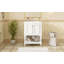 Meuble-lavabo de luxe moderne de 24 pouces avec lavabo en céramique, tablette ouverte et rangement fermé pour une décoration intérieure élégante-1026150959