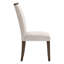 De 2 chaises de salle à manger brunes de style contemporain avec siège en tissu texturé gris, 2 chaises d'appoint élégantes de largeur de paquet de 2, structure en bois et revêtement, siège de 18,5 po