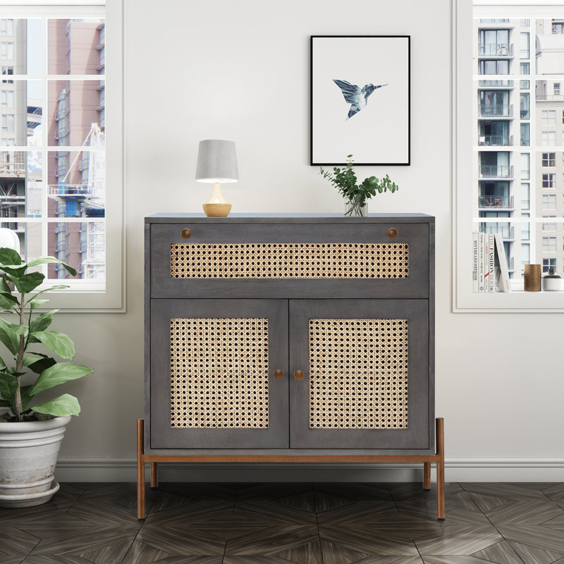  2 - Door Accent Cabinet, Grey