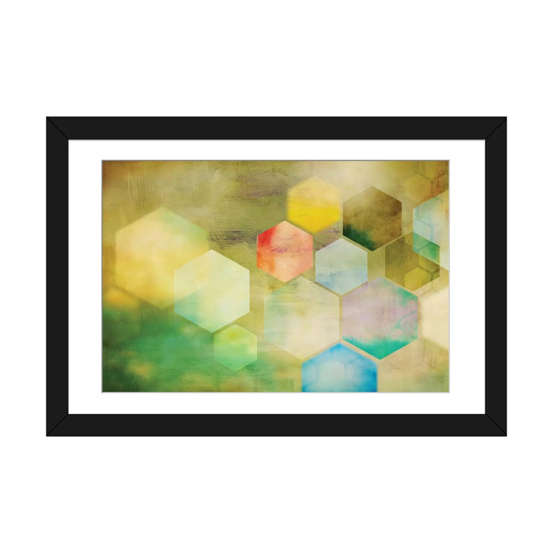« nid d’abeilles i », impression sur toile, Papier d'art encadré noir, Blanc, H 24 po x l 32 po x P 1 po