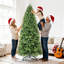 Arbre de Noël pré-éclairé 7 pi, 400 DEL blanc chaud et assemblage facile par charnière, branches en PE / PVC à 1375 pointes avec base