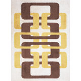 Vintage Mid Century Modern Scandinavian Shag Pile Rya Rug