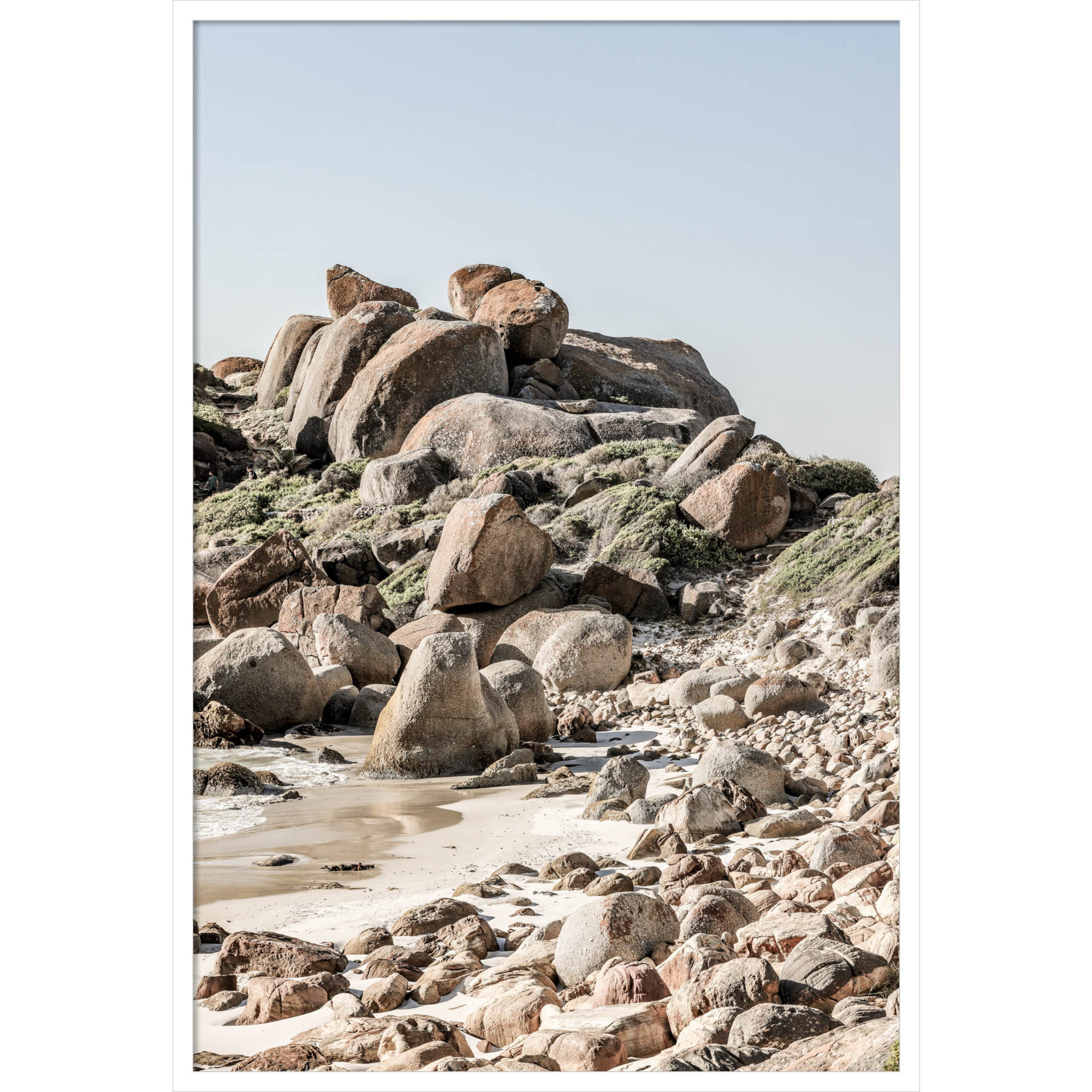 Boulder Beach No 2 by Shot by Clint Wood Framed Wall Art Print, White, 41" H x 28" W