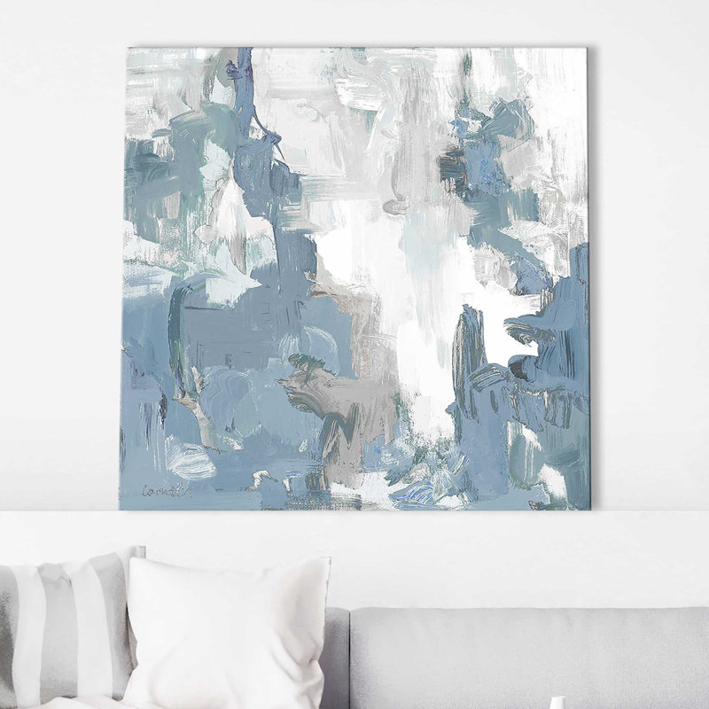 «Blue Serenade I» par Lanie Loreth, Toile tendue, H 28 po x l 28 po x P 1,5 po