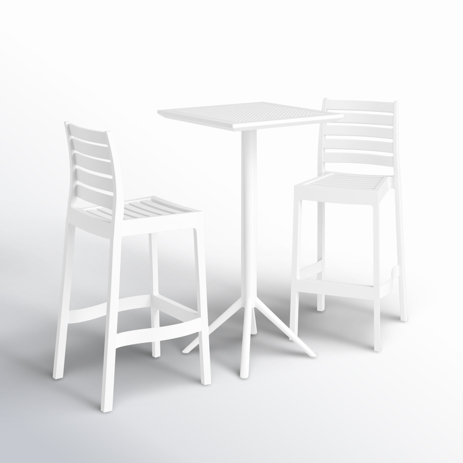 Farrah 24" Patio Dining Set, White