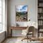 «Snowy Mountain Peaks Above Turquoise Lake», art mural-1812978948