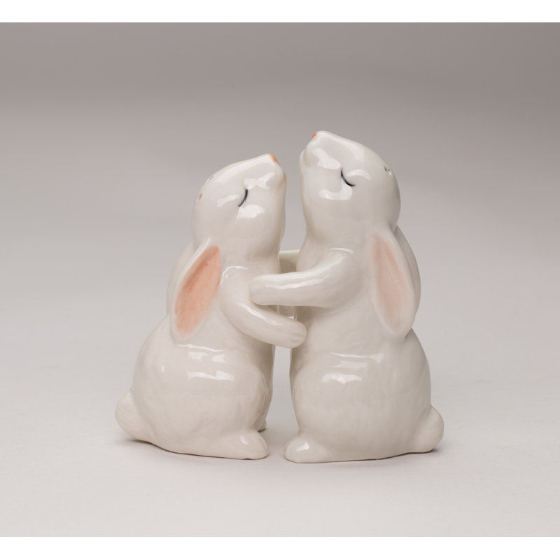 Hugging Rabbit Salt and Pepper Shaker Set