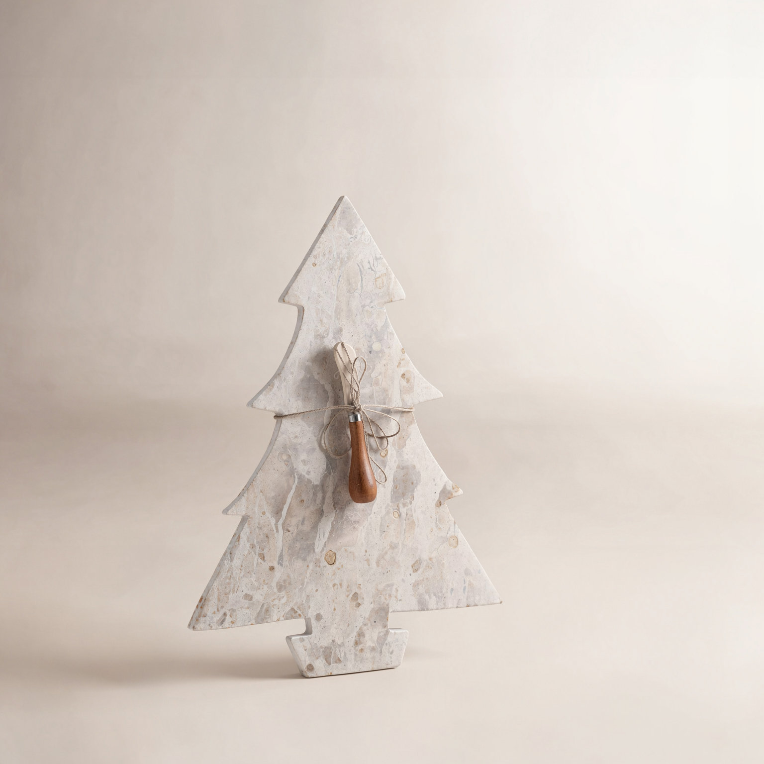 Marble Tree Cheese Board with Canape Knife